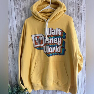 Disney Walt Disney World Retro Yellow Hoodie Size XXL